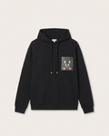 Loewe - Black Cotton Hoodie with Leather Bunny Patch