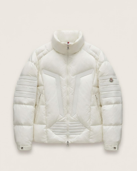 Moncler - White Ribbed Down Puffer Jacket