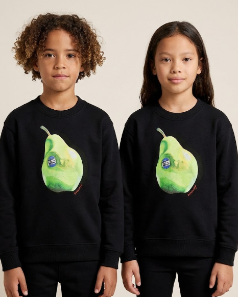 Burberry Kids - Black Watercolor Pear Cotton Sweatshirt