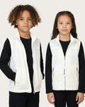 Fashion Kids - Modern Lightweight White Nylon Zip-Up Vest