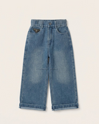 Prada Kids - Wide-Leg Denim Jeans with Prada Logo