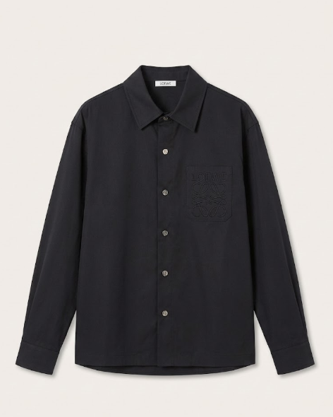 Loewe - Black Anagram Embossed Chest Pocket Shirt