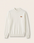 Hermes - Men's H Logo Mock Neck Ribbed Knit Sweater