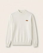 Hermes - Men's H Logo Mock Neck Ribbed Knit Sweater