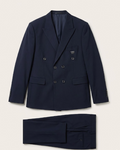 Tom Ford - Signature Double-Breasted Peak Lapel Navy Suit