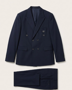 Tom Ford - Signature Double-Breasted Peak Lapel Navy Suit