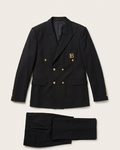 Balmain Paris - Men's Black Double-Breasted Suit