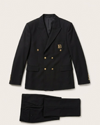 Balmain Paris - Men's Black Double-Breasted Suit