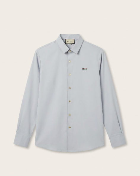 Gucci - Men's Light Blue Button-Up Shirt