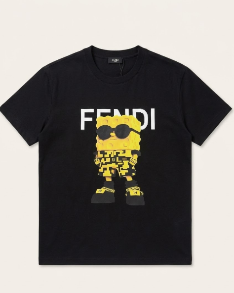 Fendi - SpongeBob SquarePants Graphic Black T-Shirt