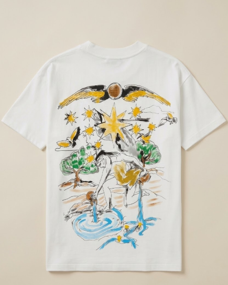 Givenchy - Men's White Classical Myth Back-Graphic T-Shirt