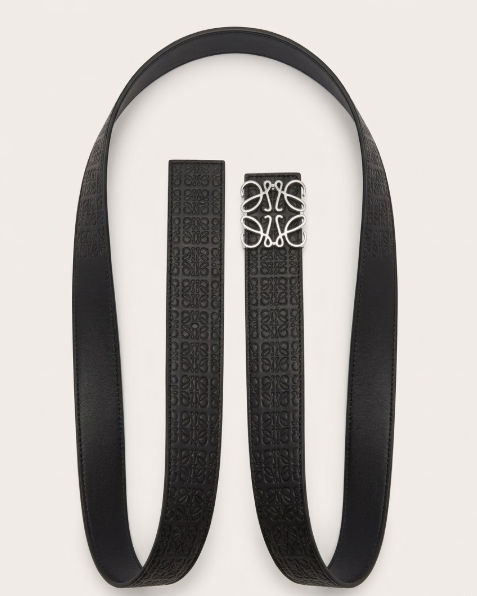 Loewe - Black Monogram Leather Belt