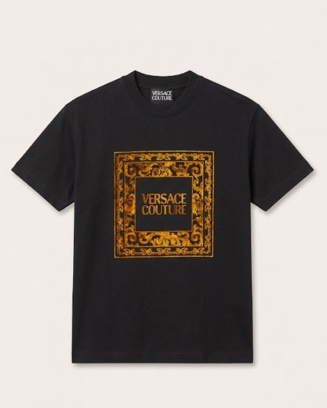 Versace - Gold Baroque Black T-Shirt