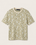 Louis Vuitton 0 All-Over Logo Knit T-Shirt - Cream