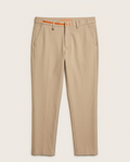 Hermès - Classic Beige Tailored Trousers with Signature Orange "H" Detail
