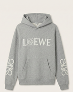 Loewe - Grey Anagram Embroidered Hoodie