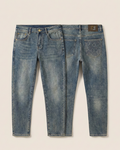 Fendi - Embroidered Pocket Slim Jeans - Medium Wash Blue