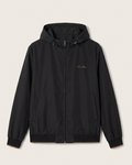 Loro Piana - Black Technical Hooded Bomber Jacket