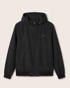 Loro Piana - Black Technical Hooded Bomber Jacket
