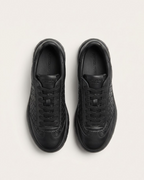 Bottega Veneta - Intrecciato Leather Low-Top Sneakers - Black