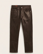 Hermès - Dark Brown Coated Denim Jeans