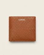 Loewe - Diagonal Textured Leather Bi-Fold Wallet - Tan