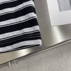 Miu Miu - Black and Gray Striped T-Shirt image 4