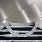 Miu Miu - Black and Gray Striped T-Shirt image 5