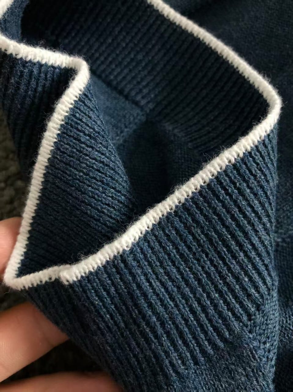 Brunello Cucinelli - Ribbed Knit Polo T-Shirt in Teal Blue image 10