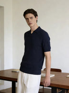 Brunello Cucinelli - Ribbed Knit Open-Neck Polo T-Shirt image 2