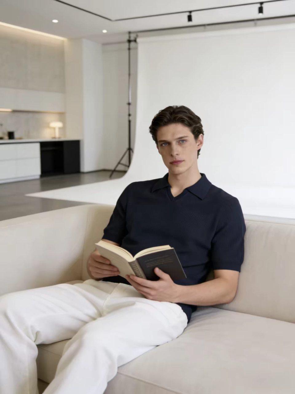 Brunello Cucinelli - Ribbed Knit Open-Neck Polo T-Shirt image 3
