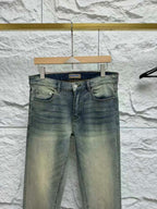 Burberry - Slim Fit Light Wash Tinted Jeans image 4