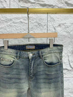 Burberry - Slim Fit Light Wash Tinted Jeans image 6