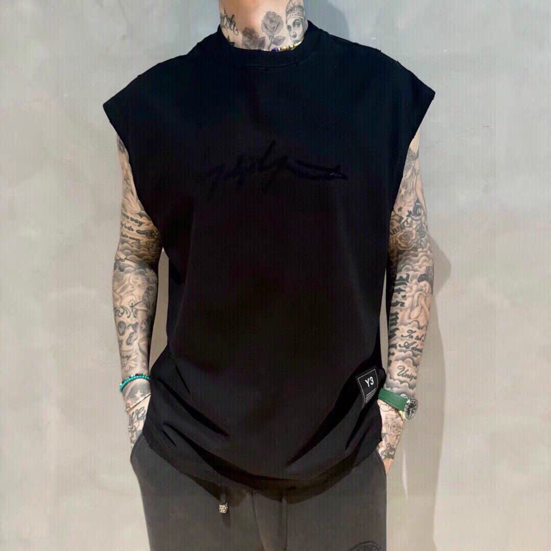 Y3 - Embroidered Signature Tank Top - Black image 2