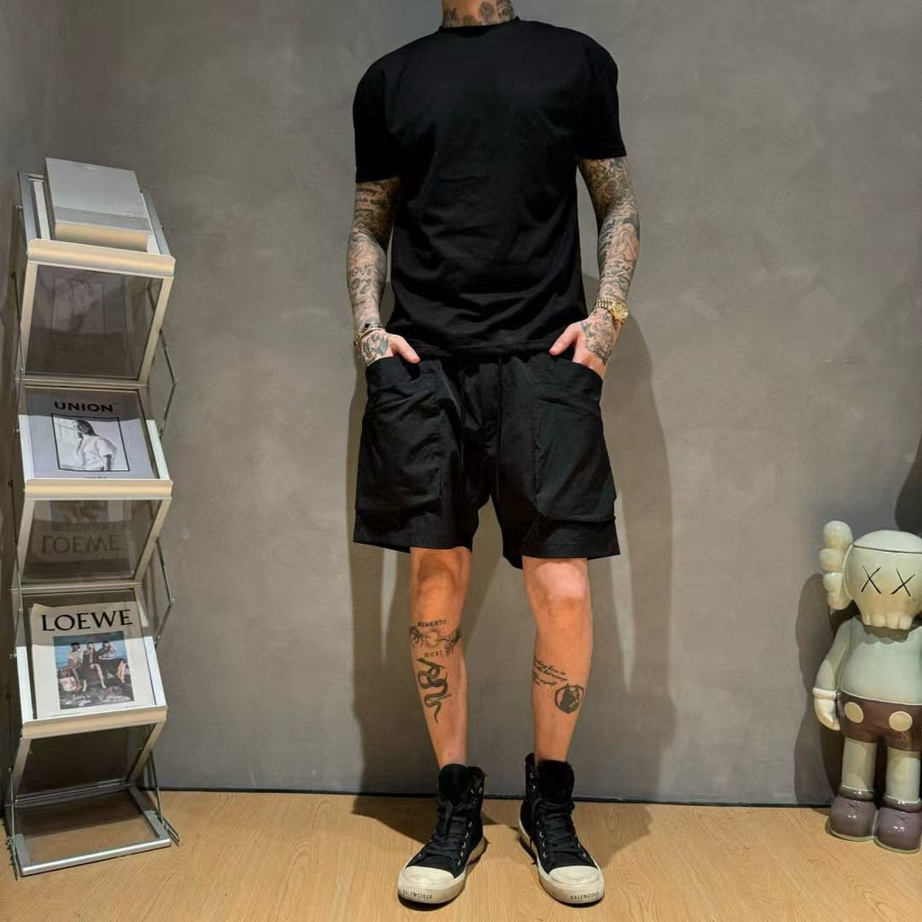 Y3 - Black Technical Mesh Cargo Shorts image 2