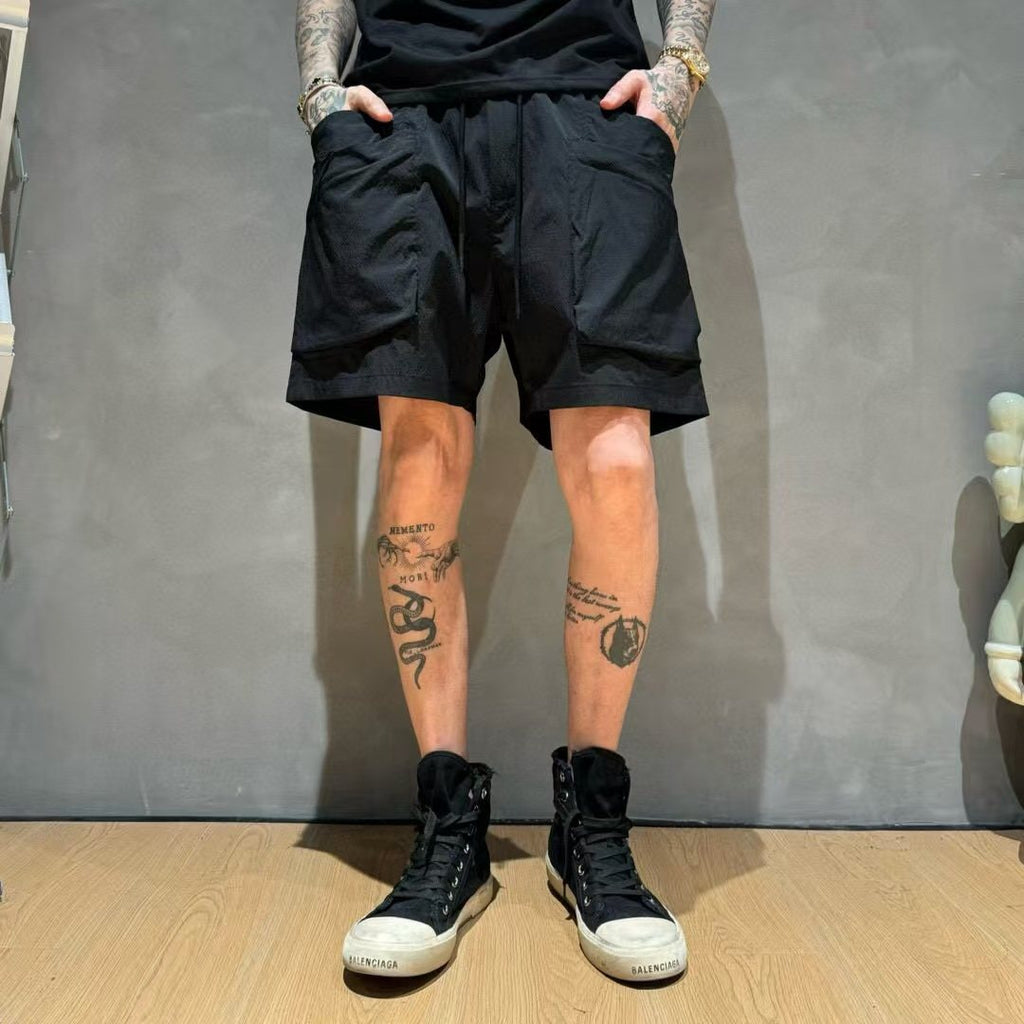 Y3 - Black Technical Mesh Cargo Shorts image 3