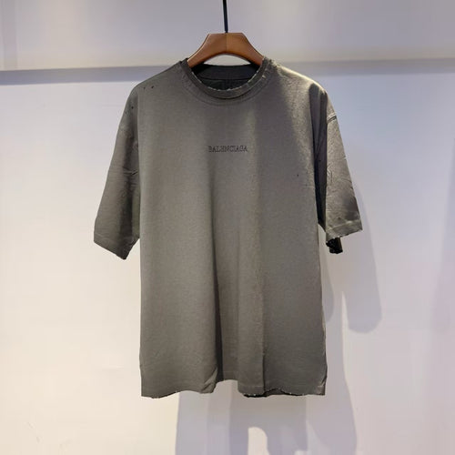 Balenciaga - Distressed Logo Oversized T-Shirt image 2