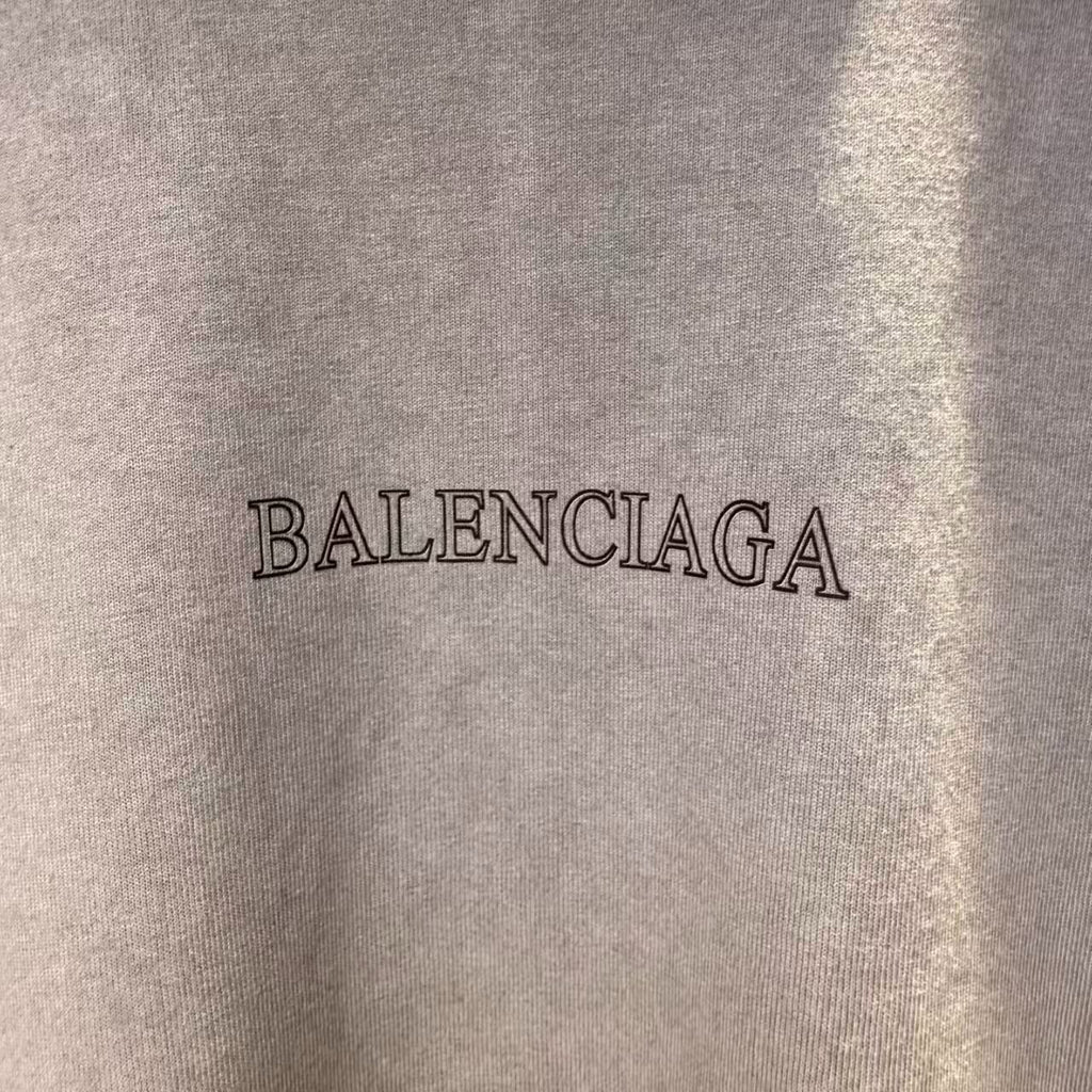 Balenciaga - Distressed Logo Oversized T-Shirt image 3