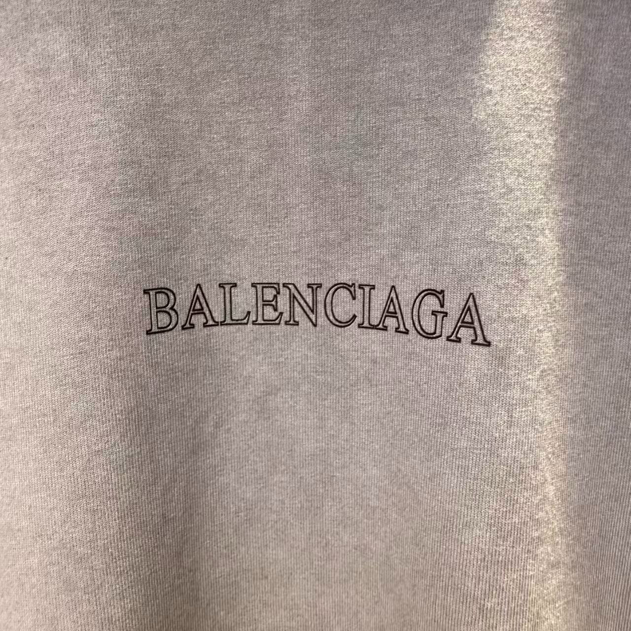 Balenciaga - Distressed Logo Oversized T-Shirt image 3
