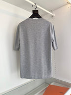 HERMES - Grey Graphic Horse Motif T-Shirt image 3