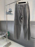 Balenciaga - Wide-Leg Utility Trousers in Washed Grey image 2