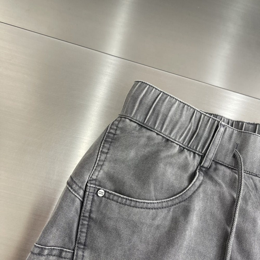 Balenciaga - Wide-Leg Utility Trousers in Washed Grey image 4