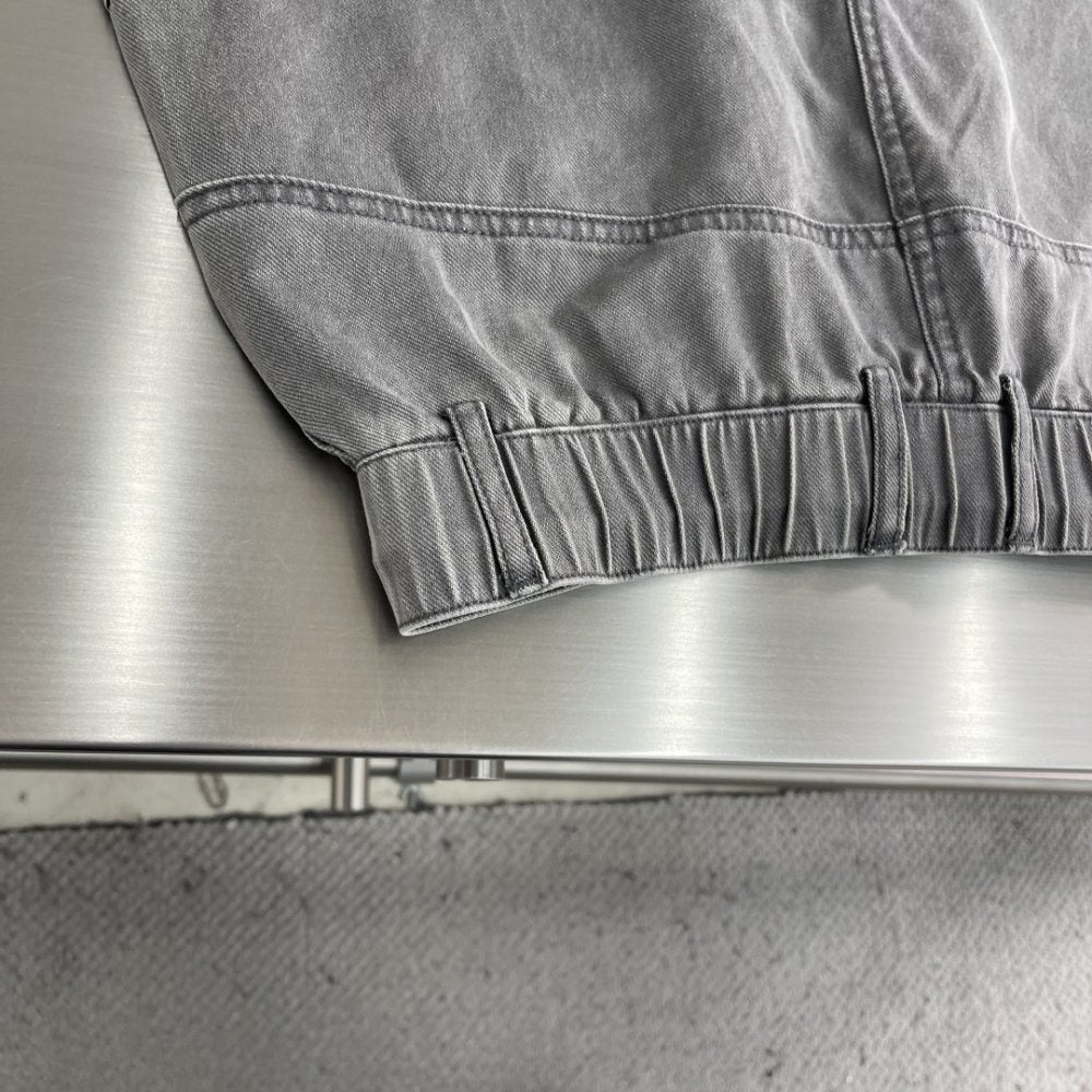 Balenciaga - Wide-Leg Utility Trousers in Washed Grey image 5