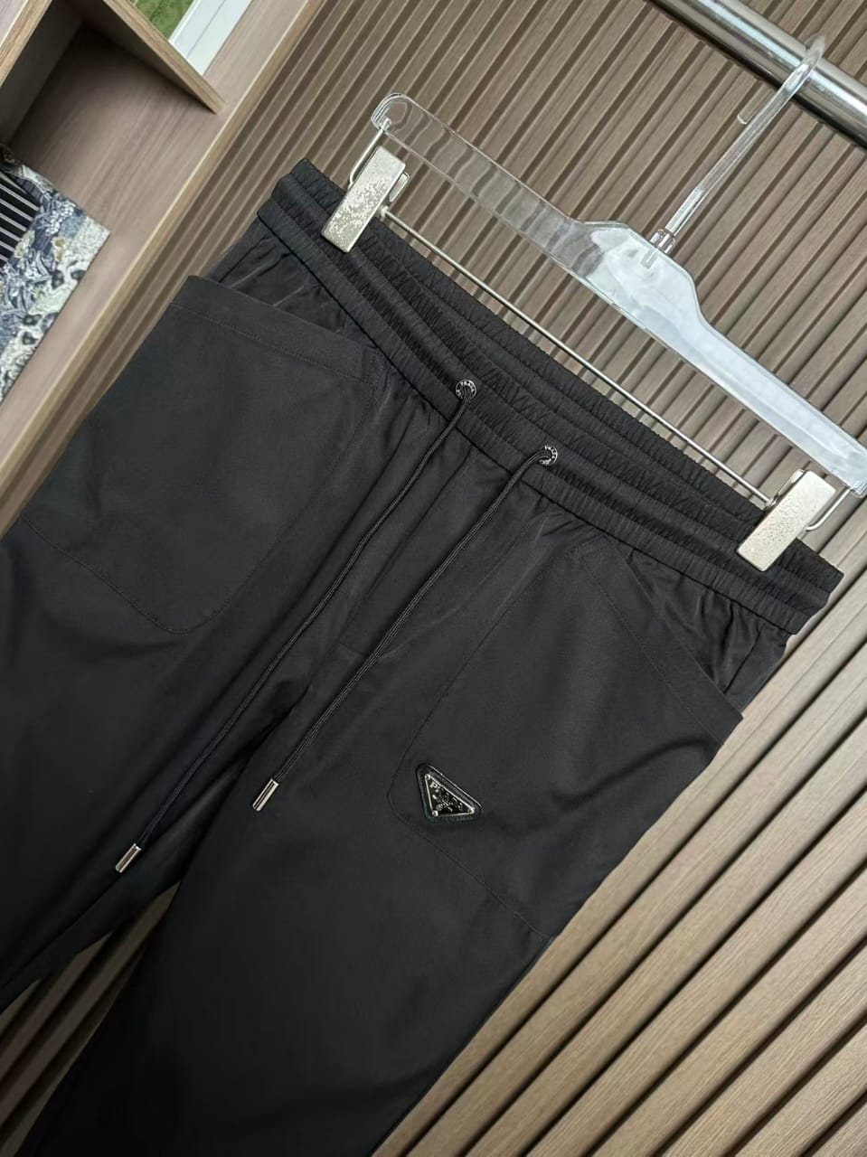 Prada - Black Drawstring Trousers image 3