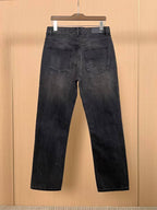 Vintage Black Wash Straight - Leg Jeans