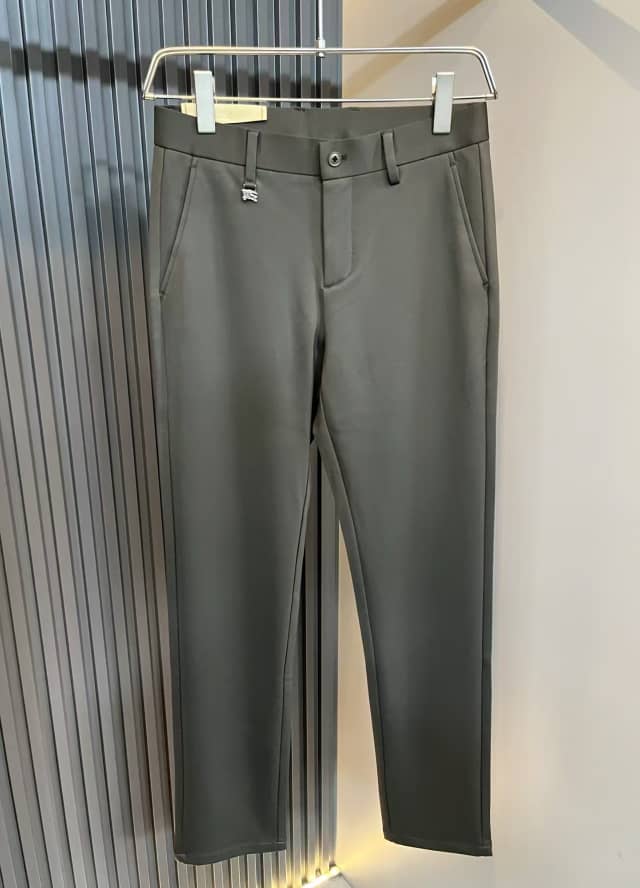 Burberry Olive Tailored Slim-Fit Trousers