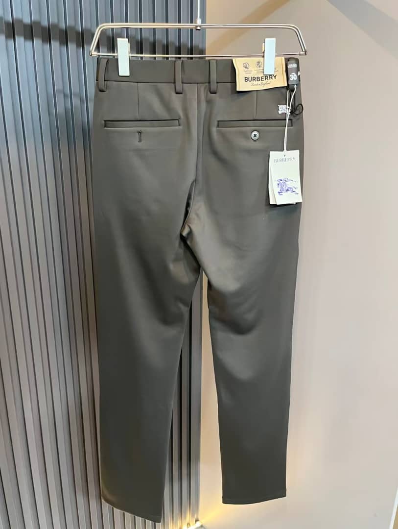 Burberry Olive Tailored Slim-Fit Trousers