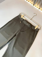 Burberry Olive Tailored Slim-Fit Trousers