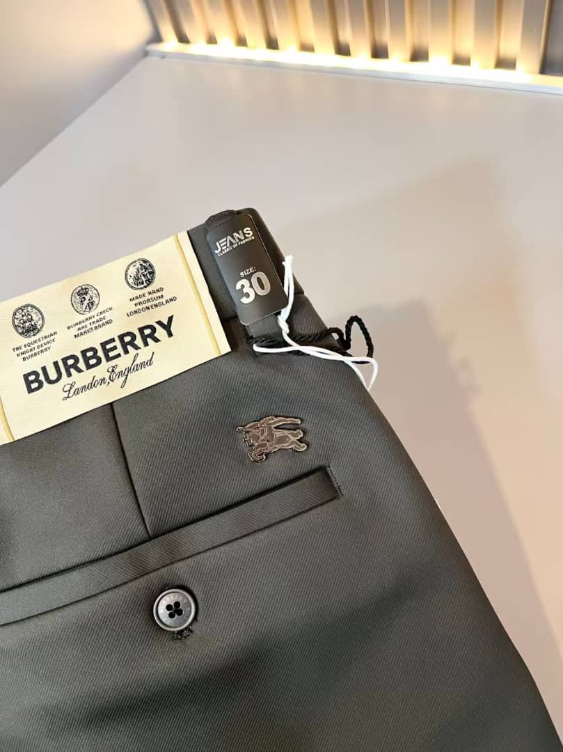 Burberry Olive Tailored Slim-Fit Trousers