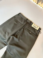 Burberry Olive Tailored Slim-Fit Trousers